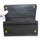 PRADA Long Wallet Purse 1MH132 Safiano black logo Women Used Authentic