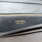 PRADA Long Wallet Purse 1MH132 Safiano black logo Women Used Authentic