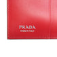 PRADA Bifold Wallet 1MV204 Safiano black Monkey Print Women Used Authentic