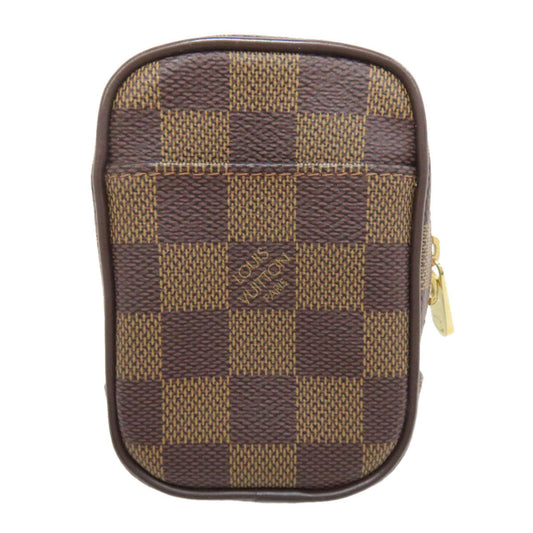 LOUIS VUITTON Accessory pouch N61738 Damier canvas Brown Etui Okapi PM Women Used Authentic