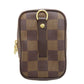 LOUIS VUITTON Accessory pouch N61738 Damier canvas Brown Etui Okapi PM Women Used Authentic