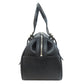 BURBERRY Handbag leather black logo Women Used Authentic