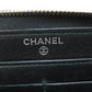 CHANEL Long Wallet Purse lambskin black Mademoiselle SilverMetal Women Used Authentic