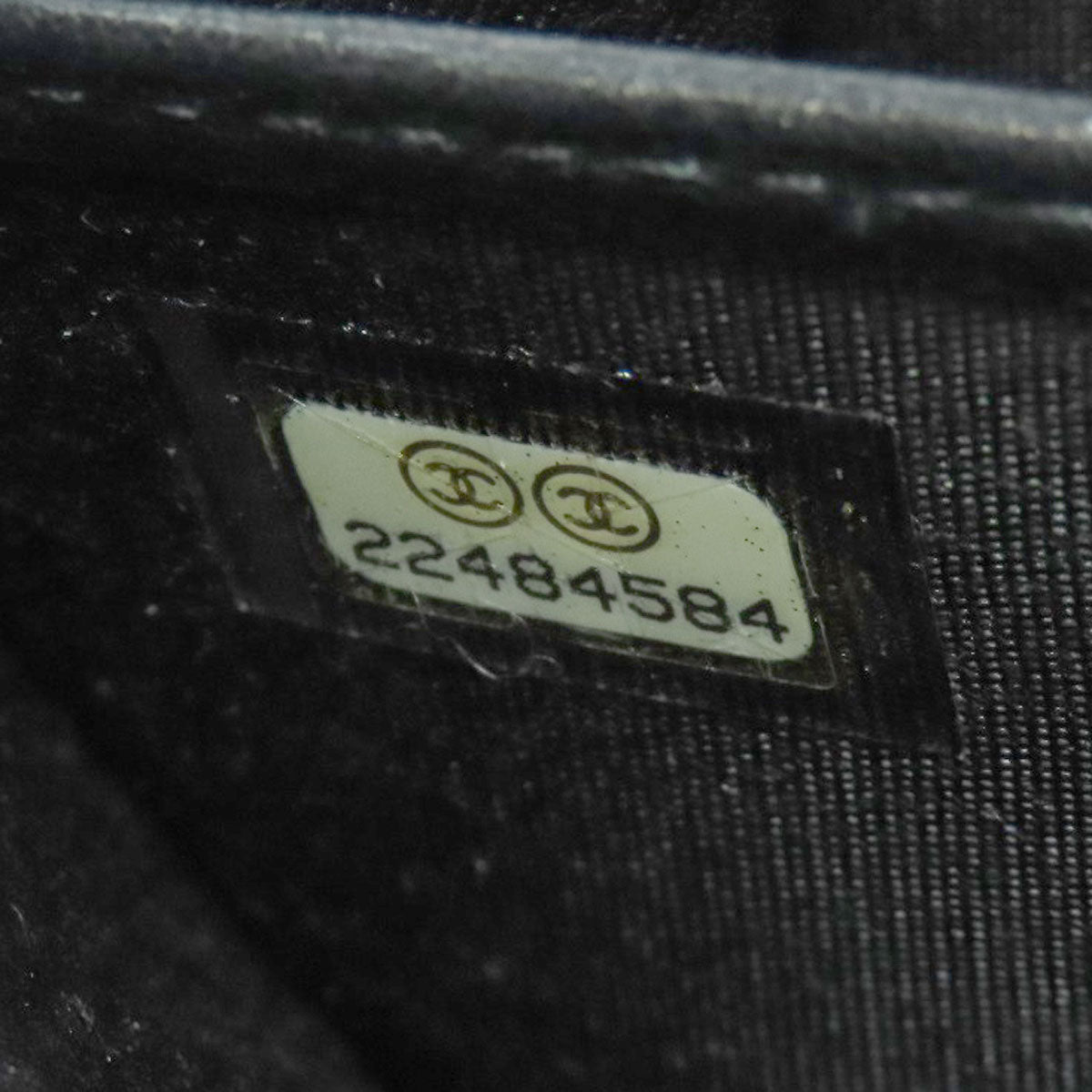 CHANEL Long Wallet Purse lambskin black Mademoiselle SilverMetal Women Used Authentic
