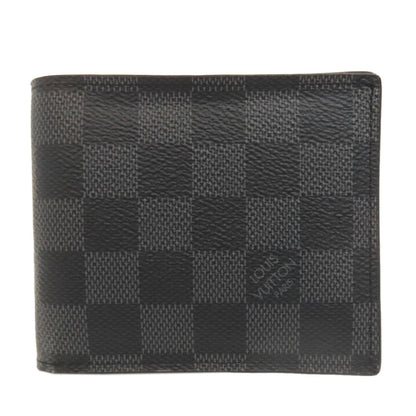LOUIS VUITTON Bifold Wallet N60053 Damier canvas gray Portefeuille Amerigo NM mens Used Authentic