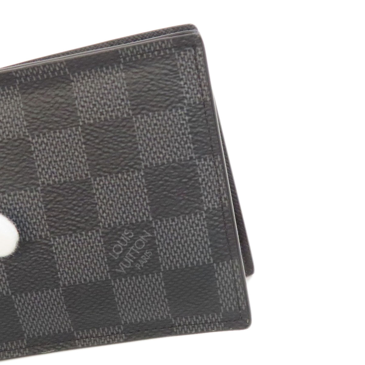 LOUIS VUITTON Bifold Wallet N60053 Damier canvas gray Portefeuille Amerigo NM mens Used Authentic