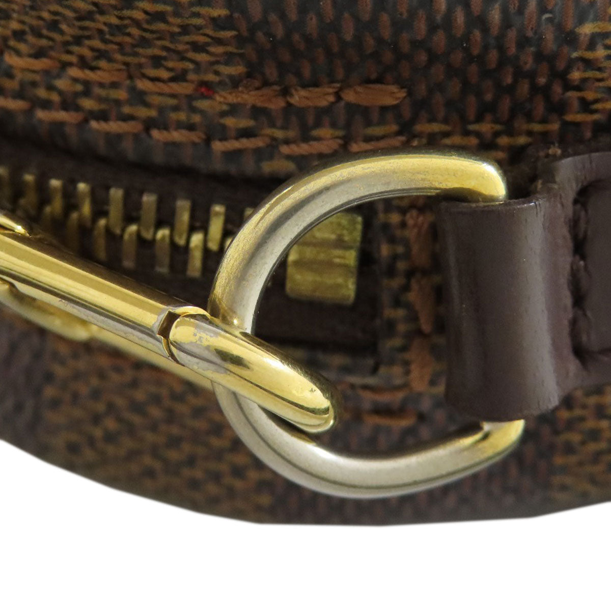 LOUIS VUITTON Shoulder Bag N51296 Damier canvas Brown Pochette Ipanema PM Women Used Authentic