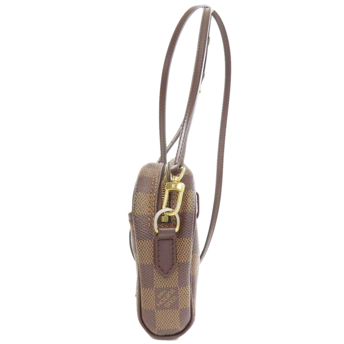 LOUIS VUITTON Shoulder Bag N51296 Damier canvas Brown Pochette Ipanema PM Women Used Authentic