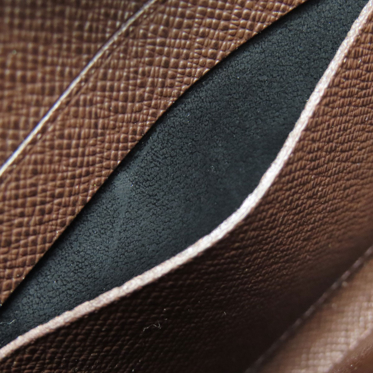 LOUIS VUITTON Long Wallet Purse N60015 Damier canvas Brown Zippy wallet old