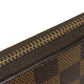 LOUIS VUITTON Long Wallet Purse N60015 Damier canvas Brown Zippy wallet old