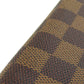 LOUIS VUITTON Long Wallet Purse N60015 Damier canvas Brown Zippy wallet old