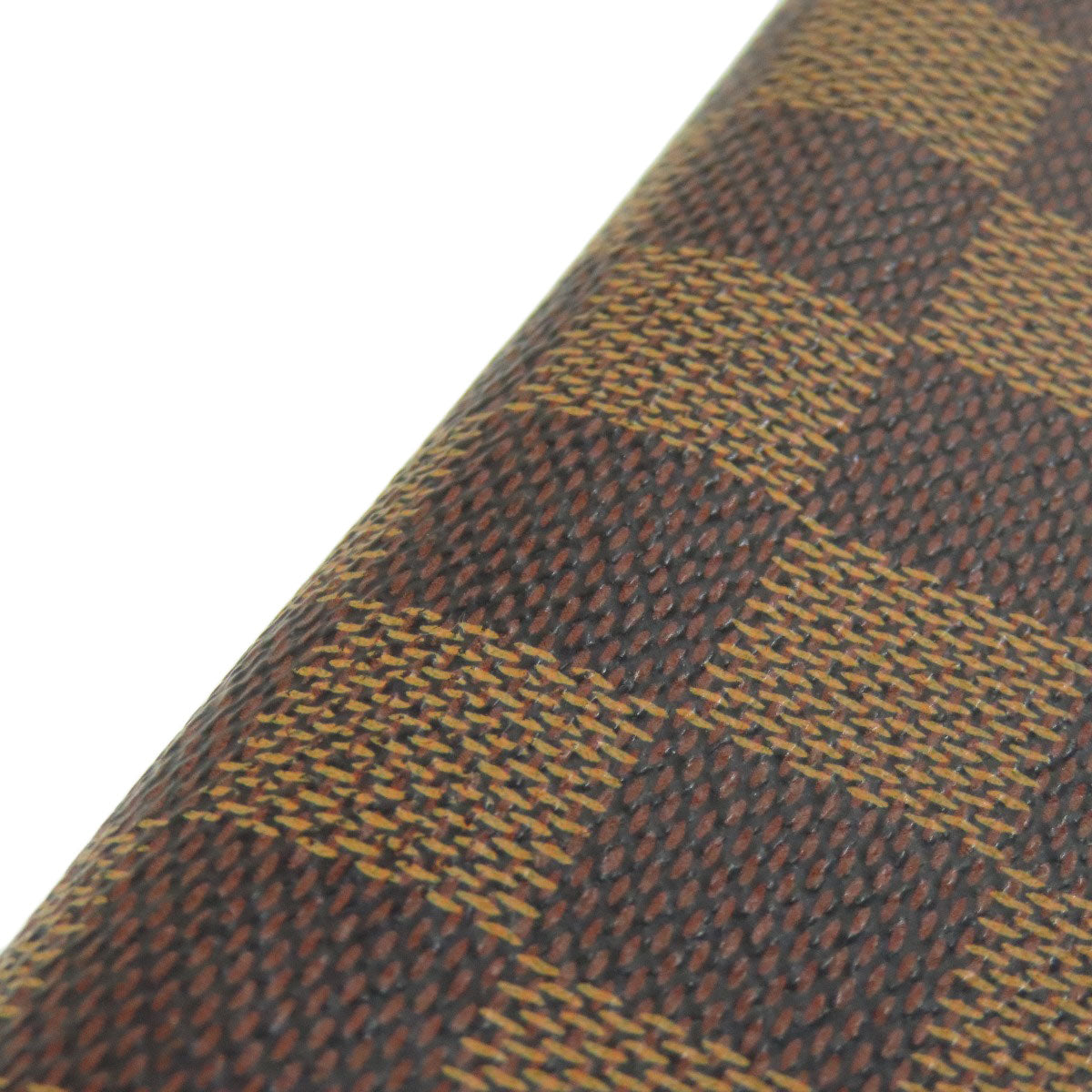 LOUIS VUITTON Long Wallet Purse N60015 Damier canvas Brown Zippy wallet old