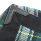 BALENCIAGA Handbag 390346 Wool, Leather green Navy Cabas XS Check Pattern 2WAY Women Used Authentic