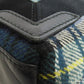 BALENCIAGA Handbag 390346 Wool, Leather green Navy Cabas XS Check Pattern 2WAY Women Used Authentic