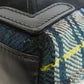 BALENCIAGA Handbag 390346 Wool, Leather green Navy Cabas XS Check Pattern 2WAY Women Used Authentic