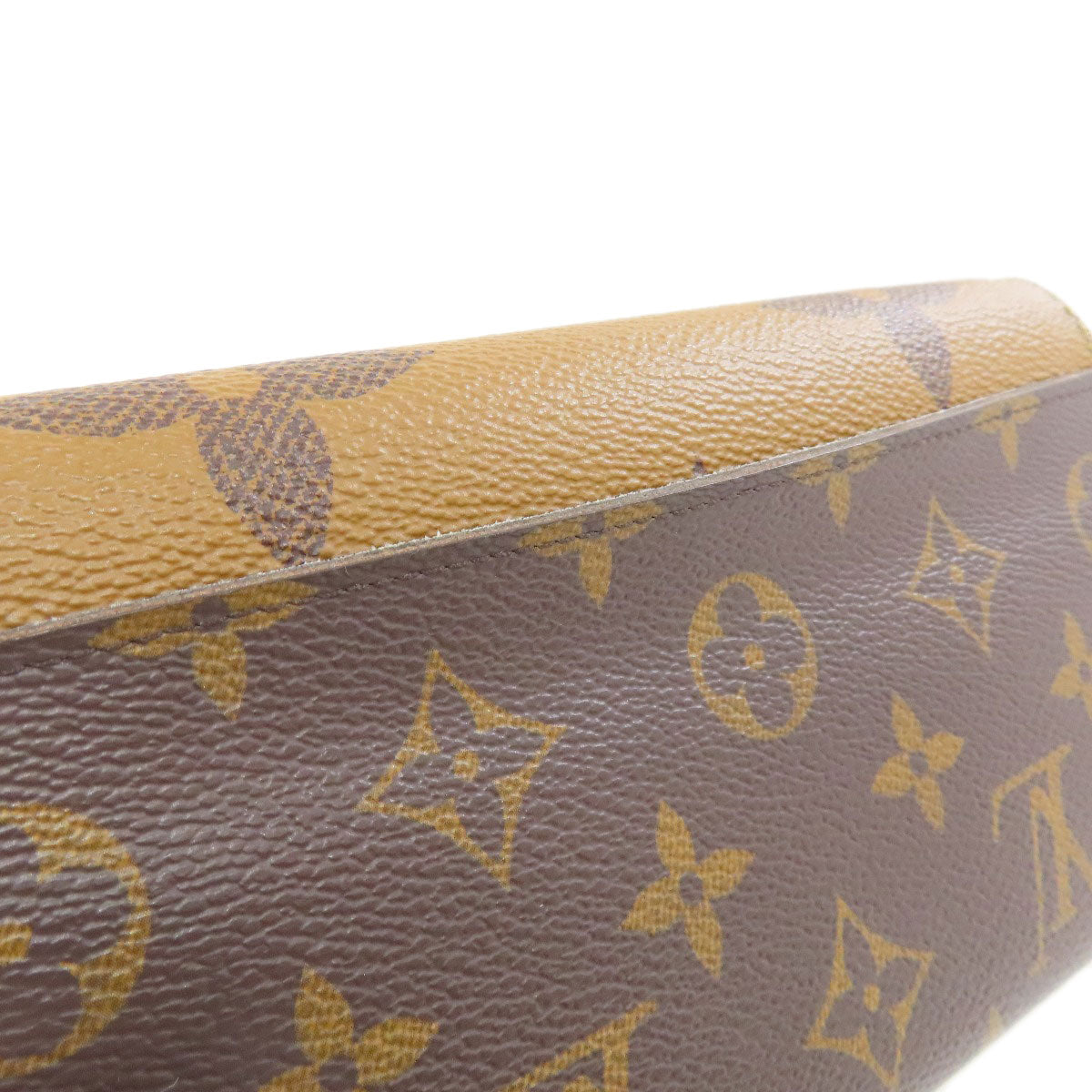 LOUIS VUITTON Long Wallet Purse M80726 Monogram Giant Brown Portefeuille Sara Women Used Authentic