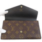 LOUIS VUITTON Long Wallet Purse M80726 Monogram Giant Brown Portefeuille Sara Women Used Authentic