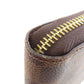 LOUIS VUITTON Long Wallet Purse N41661 Damier canvas Brown Zippy wallet Women Used Authentic