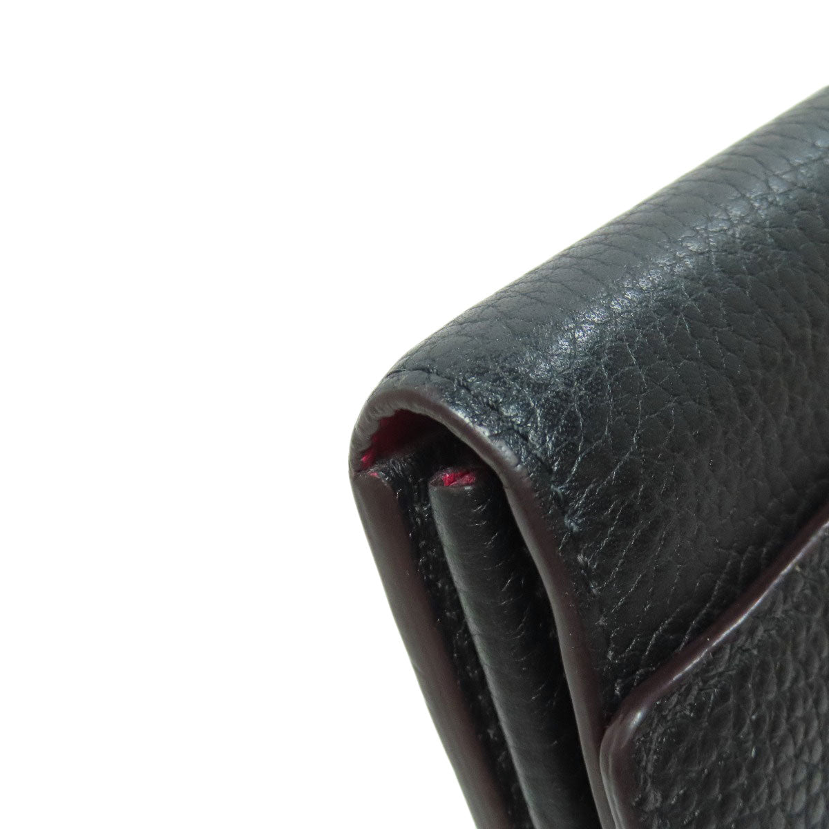 LOUIS VUITTON Long Wallet Purse M61248 Taurillon Clemence black Portefeuille Capsine Women Used Authentic