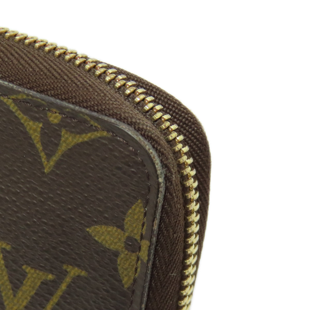LOUIS VUITTON Long Wallet Purse M60002 Monogram canvas Brown Zippy Organizer mens Used Authentic