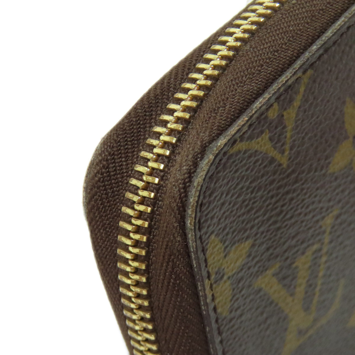LOUIS VUITTON Long Wallet Purse M60002 Monogram canvas Brown Zippy Organizer mens Used Authentic