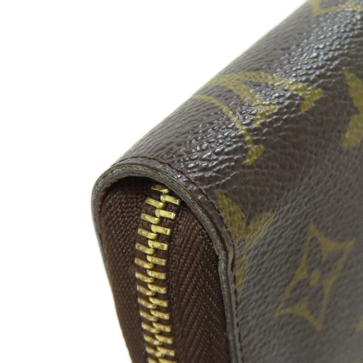 LOUIS VUITTON Long Wallet Purse M60002 Monogram canvas Brown Zippy Organizer mens Used Authentic