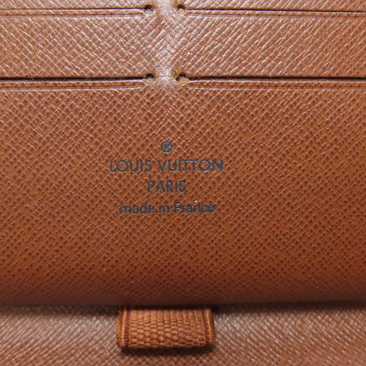 LOUIS VUITTON Long Wallet Purse M60002 Monogram canvas Brown Zippy Organizer mens Used Authentic