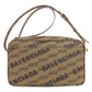 BALENCIAGA Shoulder Bag 702723 PVC Brown BB monogram Women Used Authentic