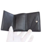 BALENCIAGA Bifold Wallet 594312 leather black logo Tri-fold Wallet Women Used Authentic