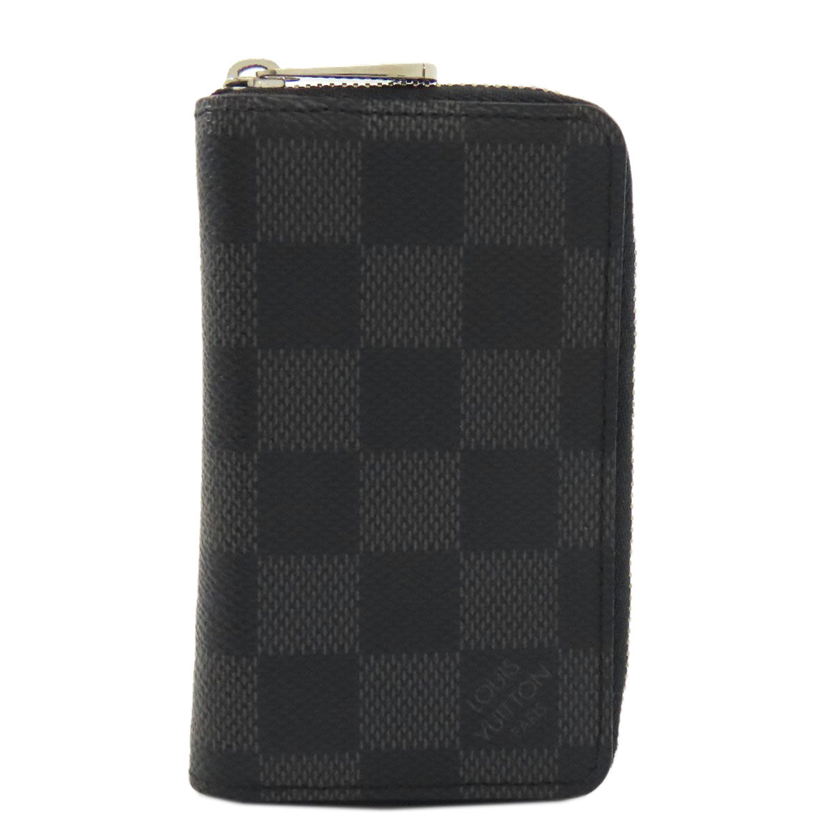 LOUIS VUITTON Coin case N63076 Damier canvas gray Zippy coin purse mens Used Authentic