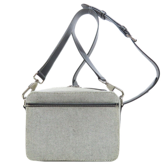 BURBERRY Shoulder Bag canvas gray logo Women Used Authentic