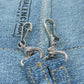 BALENCIAGA Handbag 671402 denim blue Hardware Small 2WAY Women Used Authentic