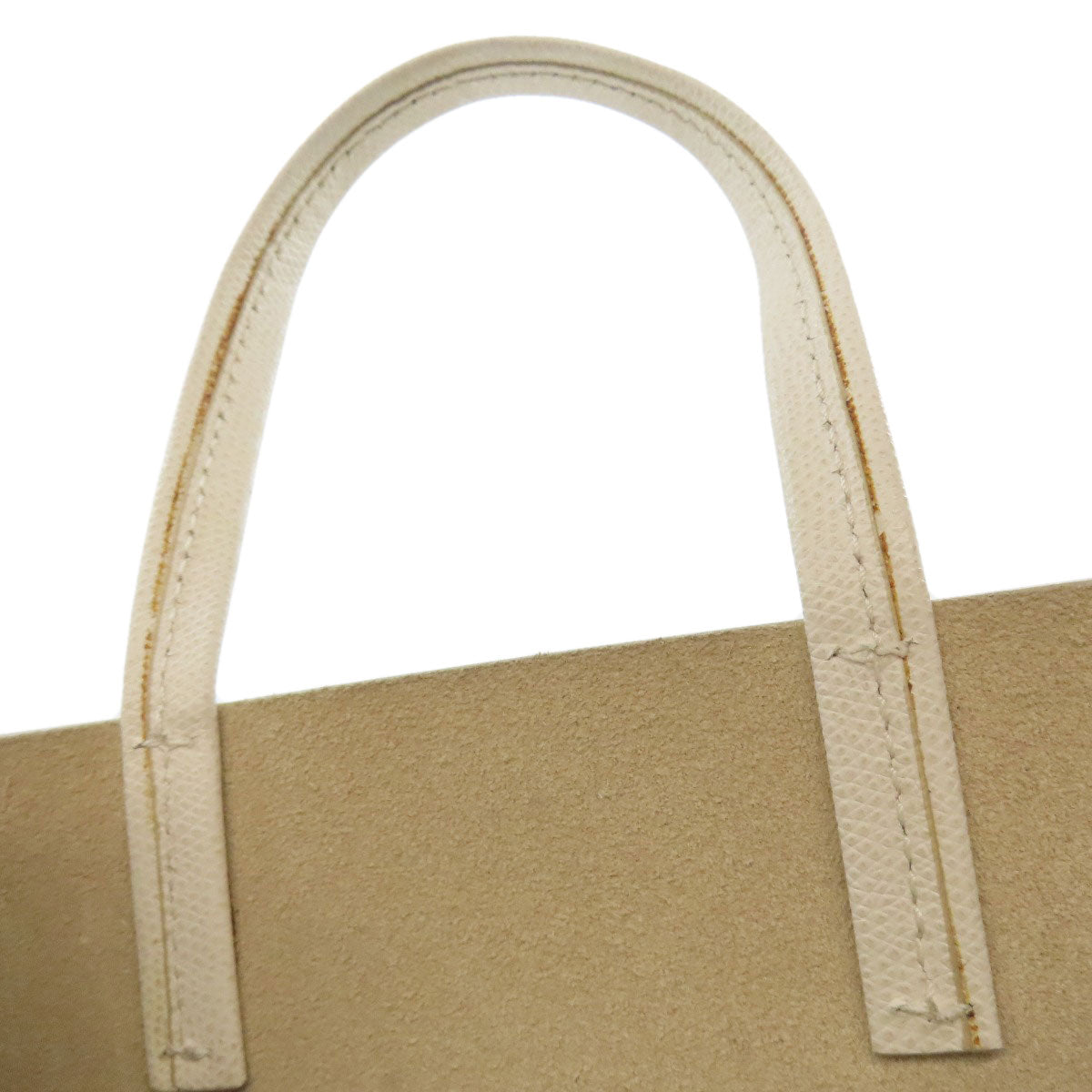 CELINE Handbag leather white Vertical Cabas 2WAY Women Used Authentic