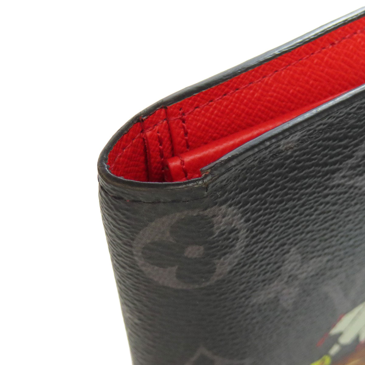 LOUIS VUITTON Long Wallet Purse M80931 Monogram Eclipse black Portefeuille�EBrazza Trunk Rocket mens Used Authentic