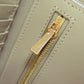 CELINE Bifold Wallet leather green Medium strap wallet Women Used Authentic