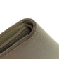 CELINE Bifold Wallet leather green Medium strap wallet Women Used Authentic