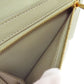 CELINE Bifold Wallet leather green Medium strap wallet Women Used Authentic