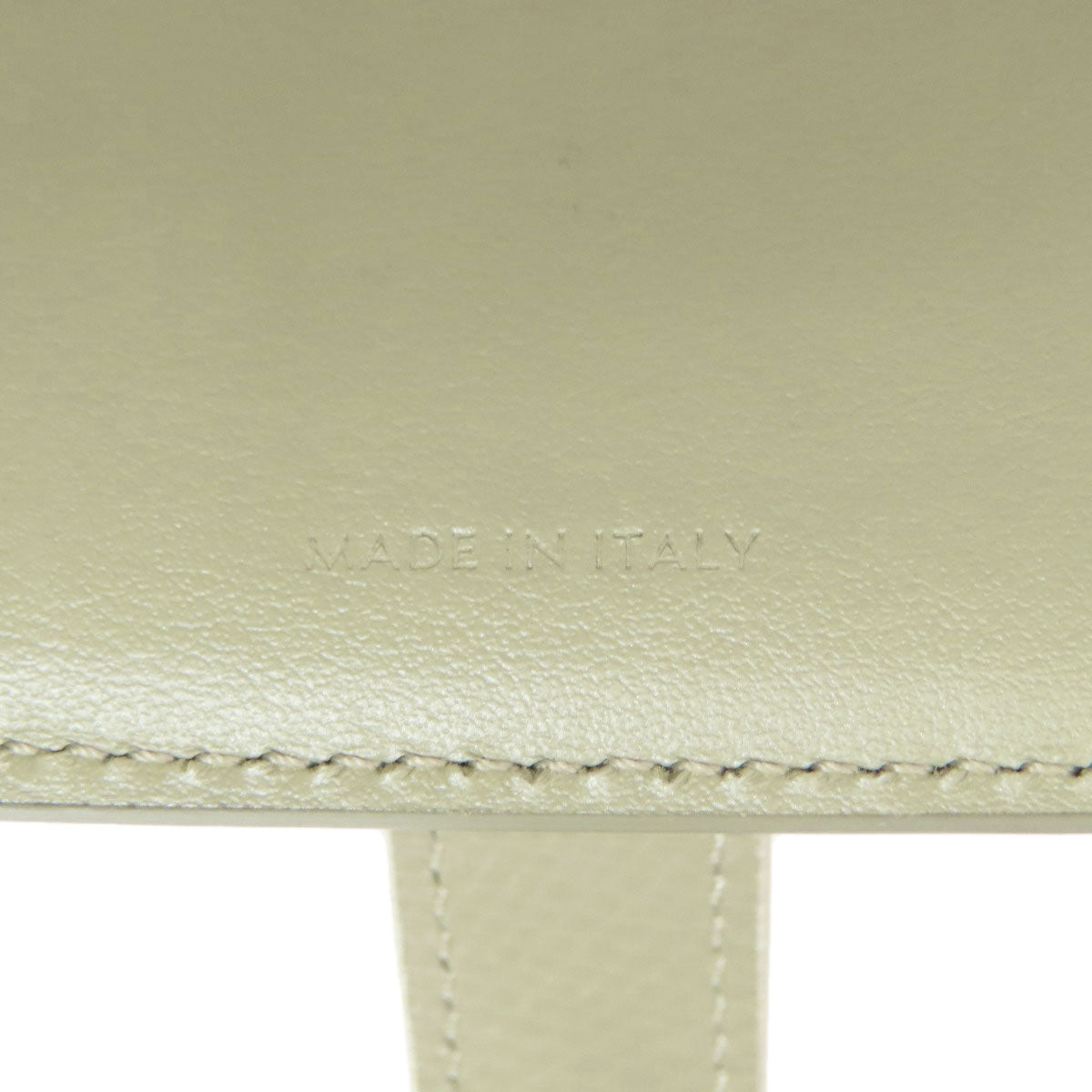 CELINE Bifold Wallet leather green Medium strap wallet Women Used Authentic