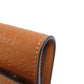 LOEWE Bifold Wallet Calfskin Brown Repeat Bar Tikal Wallet Small Women Used Authentic