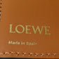 LOEWE Bifold Wallet Calfskin Brown Repeat Bar Tikal Wallet Small Women Used Authentic