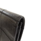 CHANEL Bifold Wallet Grained Calfskin Skin black Chocolate bar Silver Metal Women Used Authentic