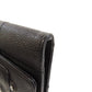 CHANEL Bifold Wallet Grained Calfskin Skin black Chocolate bar Silver Metal Women Used Authentic
