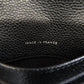 CHANEL Bifold Wallet Grained Calfskin Skin black Chocolate bar Silver Metal Women Used Authentic
