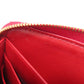 CELINE Coin case leather Red CMetal Women Used Authentic