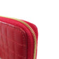 CELINE Coin case leather Red CMetal Women Used Authentic