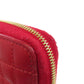 CELINE Coin case leather Red CMetal Women Used Authentic