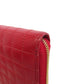 CELINE Coin case leather Red CMetal Women Used Authentic