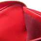 CELINE Coin case leather Red CMetal Women Used Authentic