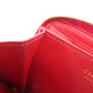 CELINE Coin case leather Red CMetal Women Used Authentic