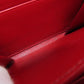 CELINE Coin case leather Red CMetal Women Used Authentic